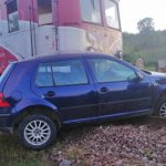 maşină lovită de tren