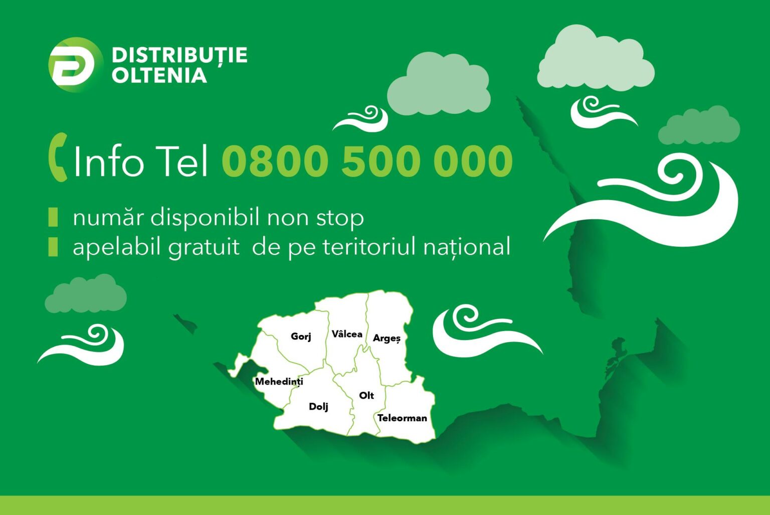 Judetele din aria operationala DEO se afla de ieri 23 februarie sub incidenta codurilor meteo de intensificari ale vantului - Jurnalul Olteniei – Știri din Craiova și Oltenia