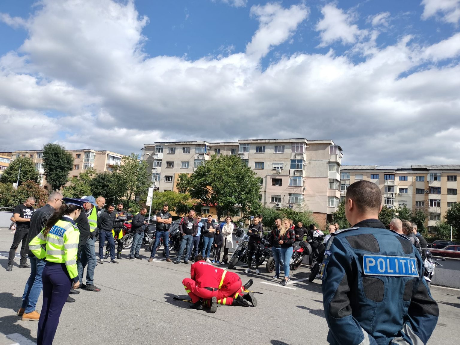 politia motociclisti accidnet