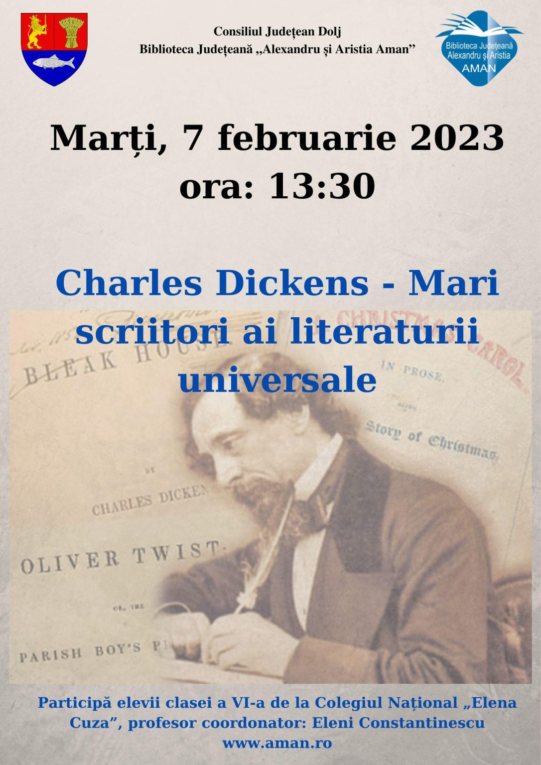 Charles Dickens - Mari scriitori ai literaturii universale - Jurnalul Olteniei – Știri din Craiova și Oltenia