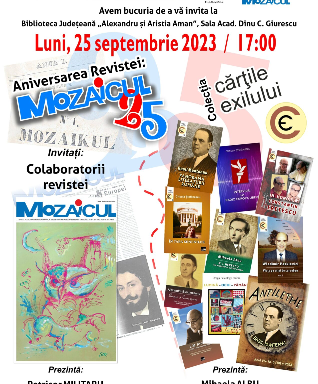 Afis Mozaicul 25-1 - Jurnalul Olteniei – Știri din Craiova și Oltenia