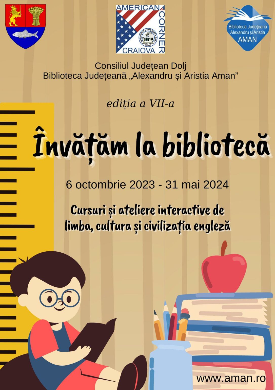 afis Invatam la biblioteca 2023-2024 - Jurnalul Olteniei – Știri din Craiova și Oltenia