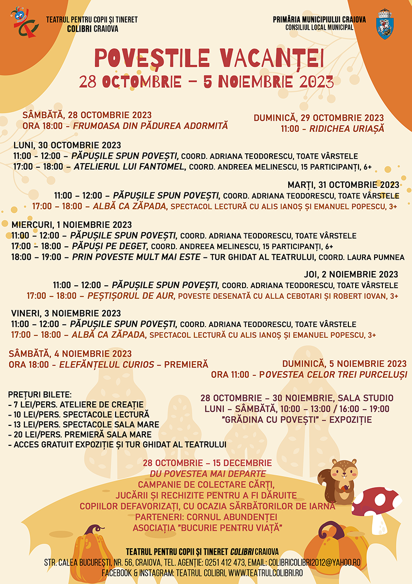 Afis saptamana vacanta_mic siet - Jurnalul Olteniei – Știri din Craiova și Oltenia