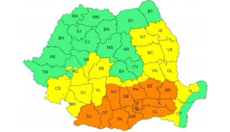 Foto: Administrația Națională de Meteorologie