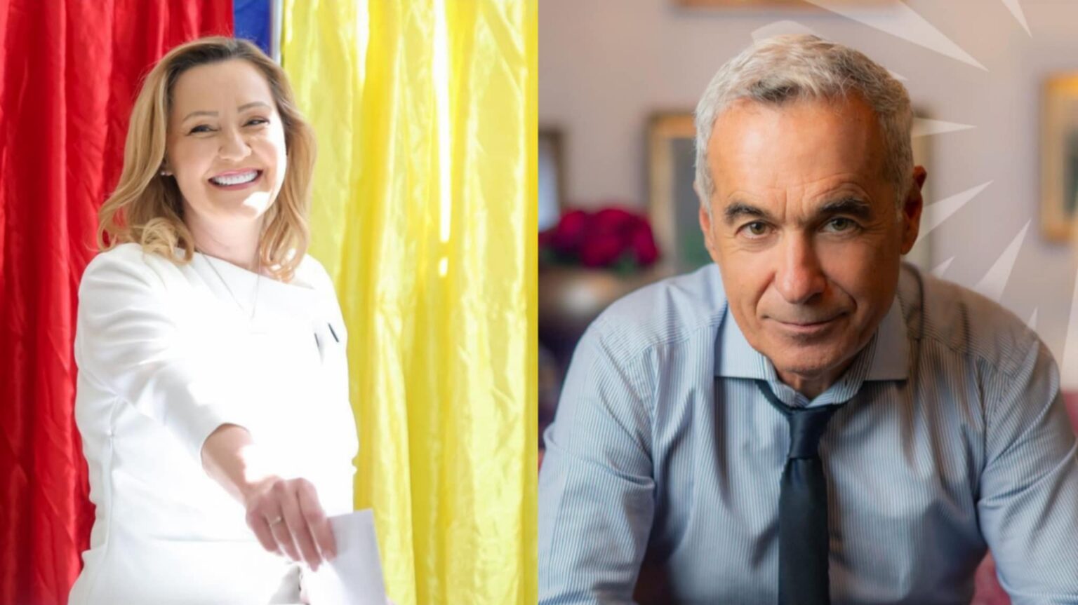 Foto: Facebook/ Elena Lasconi, Călin Georgescu. Colaj: Jurnalul Olteniei