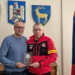 foto: Cosmin Popescu, președintele CJ Gorj , Sabin Cornoiu, președintele Salvamont România