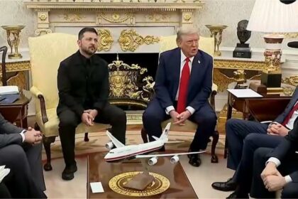 Președintele Ucrainei, Volodimir Zelenski, și președintele Donald Trump, la Casa Albă, pe 18 august 2025, la Washington: Foto: captură video