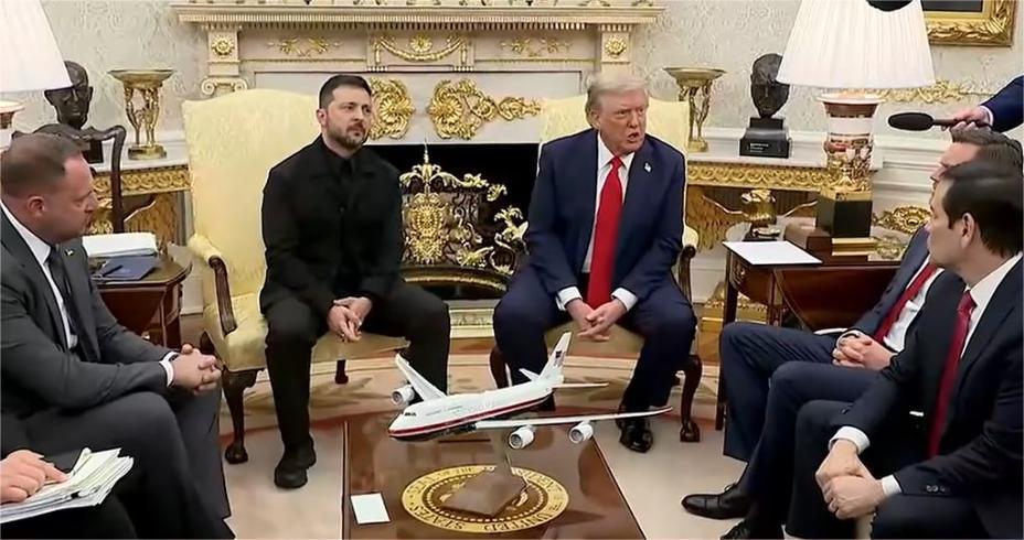 Președintele Ucrainei, Volodimir Zelenski, și președintele Donald Trump, la Casa Albă, pe 18 august 2025, la Washington: Foto: captură video