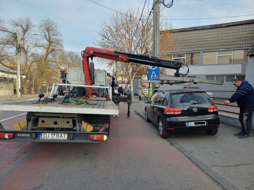 Ridicarea mașinilor în Craiova rămâne în legalitate totală