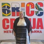 Diana Șoșoacă la Conferință BRICS, în Serbia. Foto: Facebook