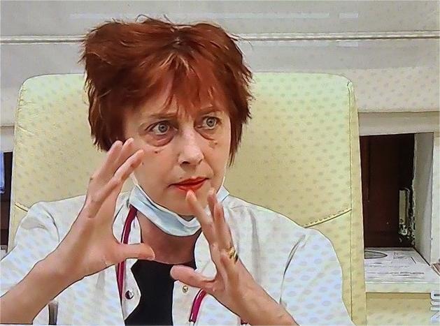 Medicul pneumolog Flavia Groșan. Foto: Captură video