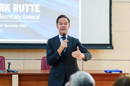 Mark Rutte, secretarul General al NATO. Foto: Facebook/ Universitatea din București