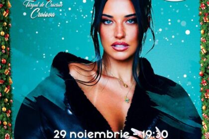Antonia cântă la Târgul de Crăciun. Foto: Facebook/ Primaria Municipiului Craiova
