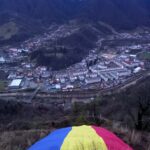 Drapelul României pe Vârful Țurțudan