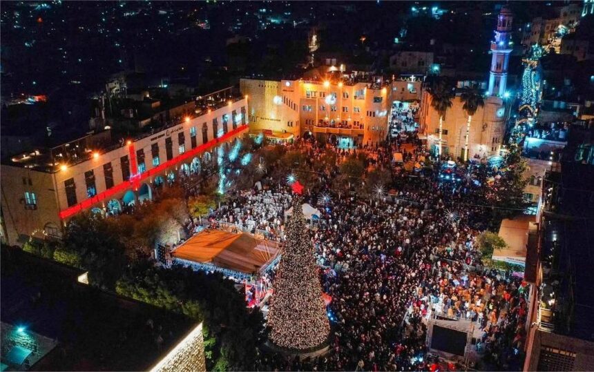 Luminile de Crăciun s-au aprins în Betleem. Foto: Al Jazeera English