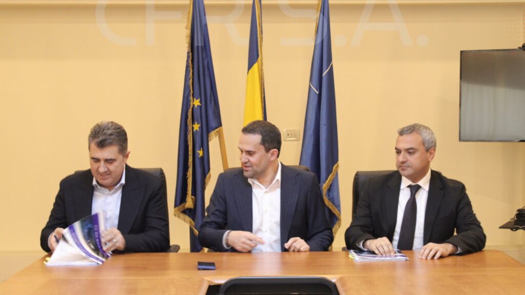 Contractul pentru linia ferată Craiova–Caransebeș, semnat. Foto: CFR Infrastructura - Jurnalul Olteniei – Știri din Craiova și Oltenia Contractul pentru linia ferată Craiova–Caransebeș, semnat. Foto: CFR Infrastructura