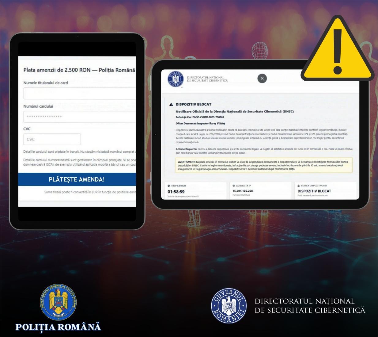 Alertă DNSC: Atacuri care golesc conturile românilor. Foto: DNSC