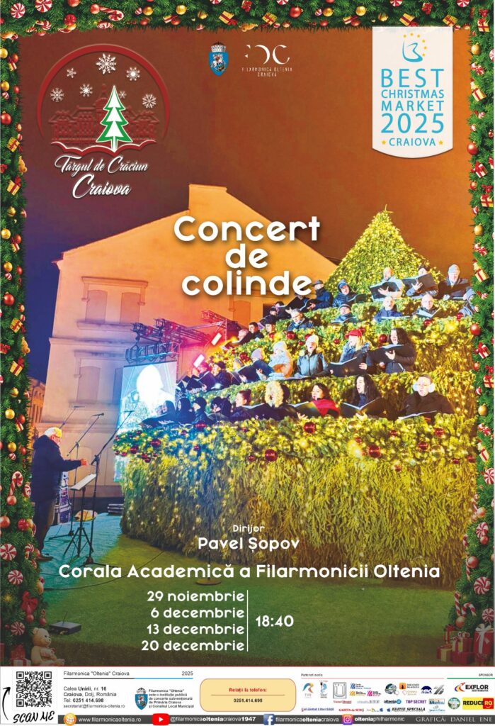 Filarmonica Oltenia 2025 - Jurnalul Olteniei – Știri din Craiova și Oltenia Târgul de Crăciun Craiova: spectacolele din aceste zile