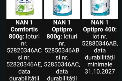 Alertă alimentară: Lapte NAN Nestlé retras urgent din magazine