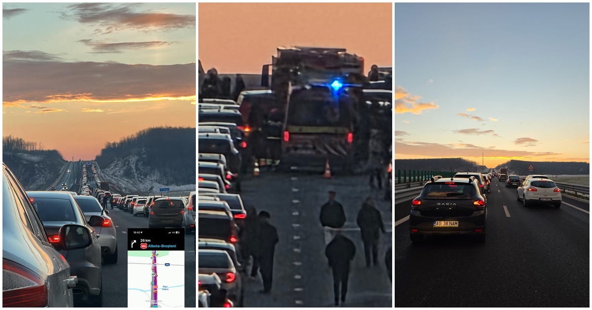 Accident în lanț pe Drumul Expres Craiova-Pitești: 10 mașini implicate și Plan Roșu activat