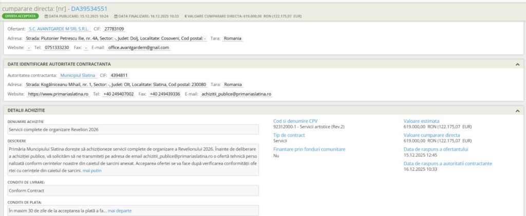 achizitie revelion - Jurnalul Olteniei – Știri din Craiova și Oltenia