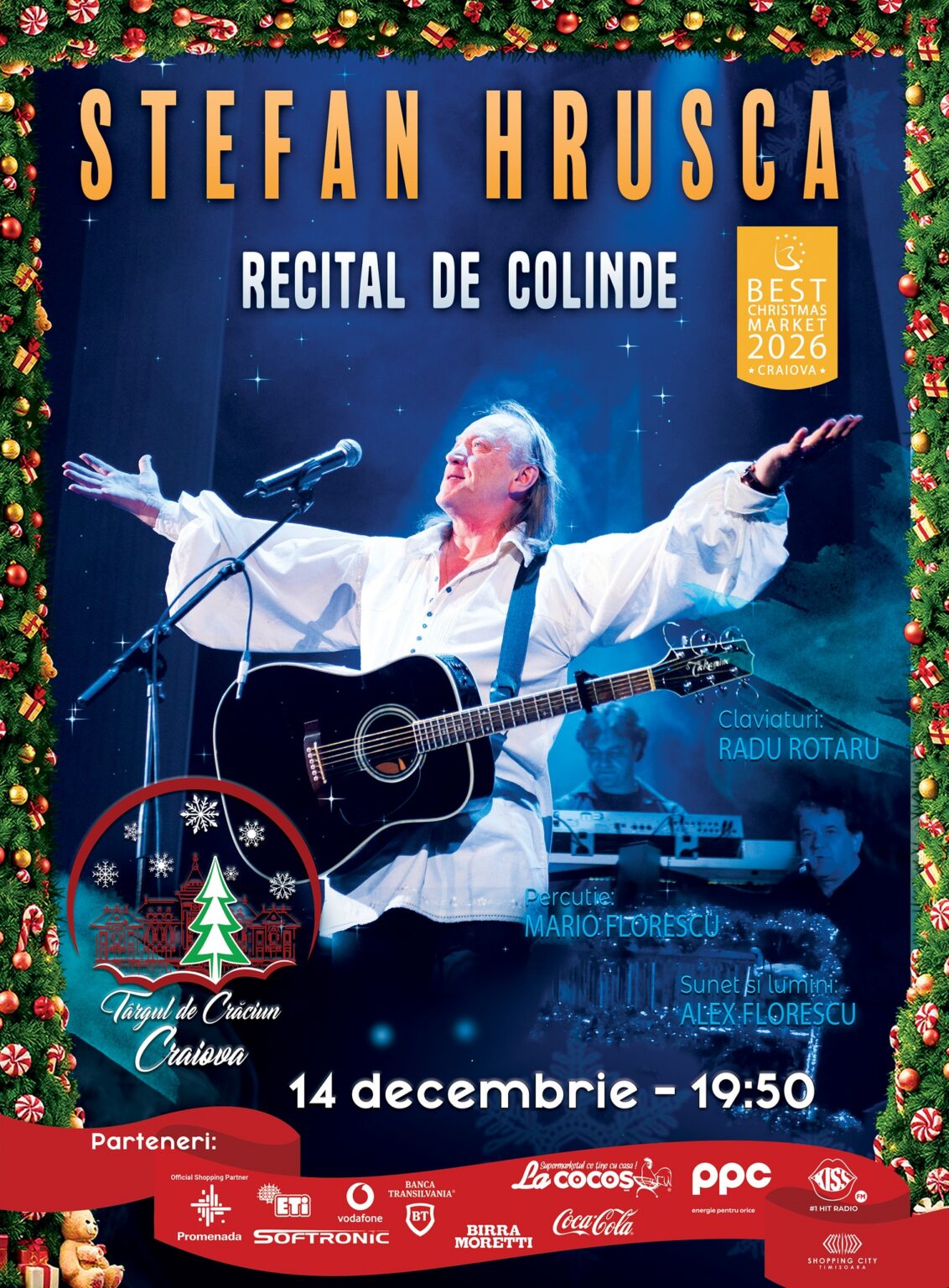 afis hrusca - Jurnalul Olteniei – Știri din Craiova și Oltenia Ștefan Hrușcă vine în premieră la Târgul de Crăciun Craiova