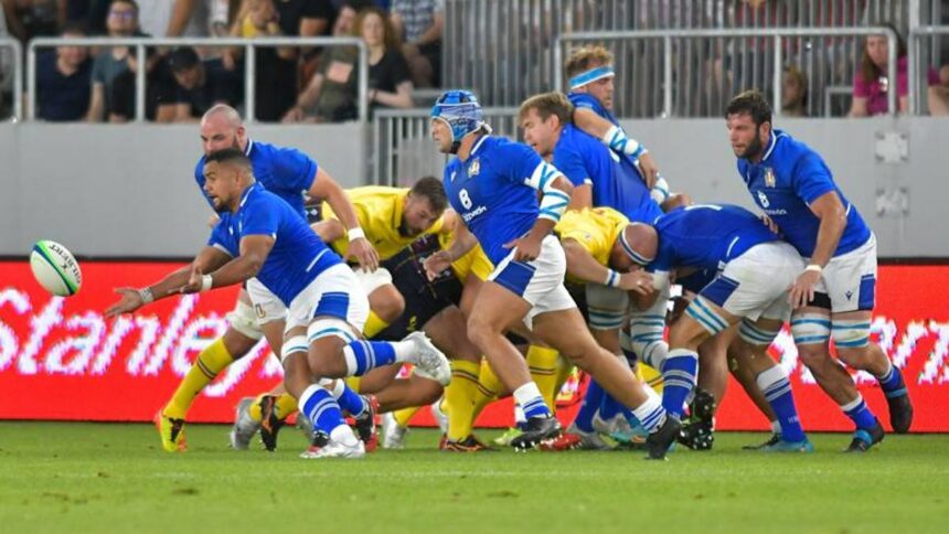 imagine meci rugby italia romania