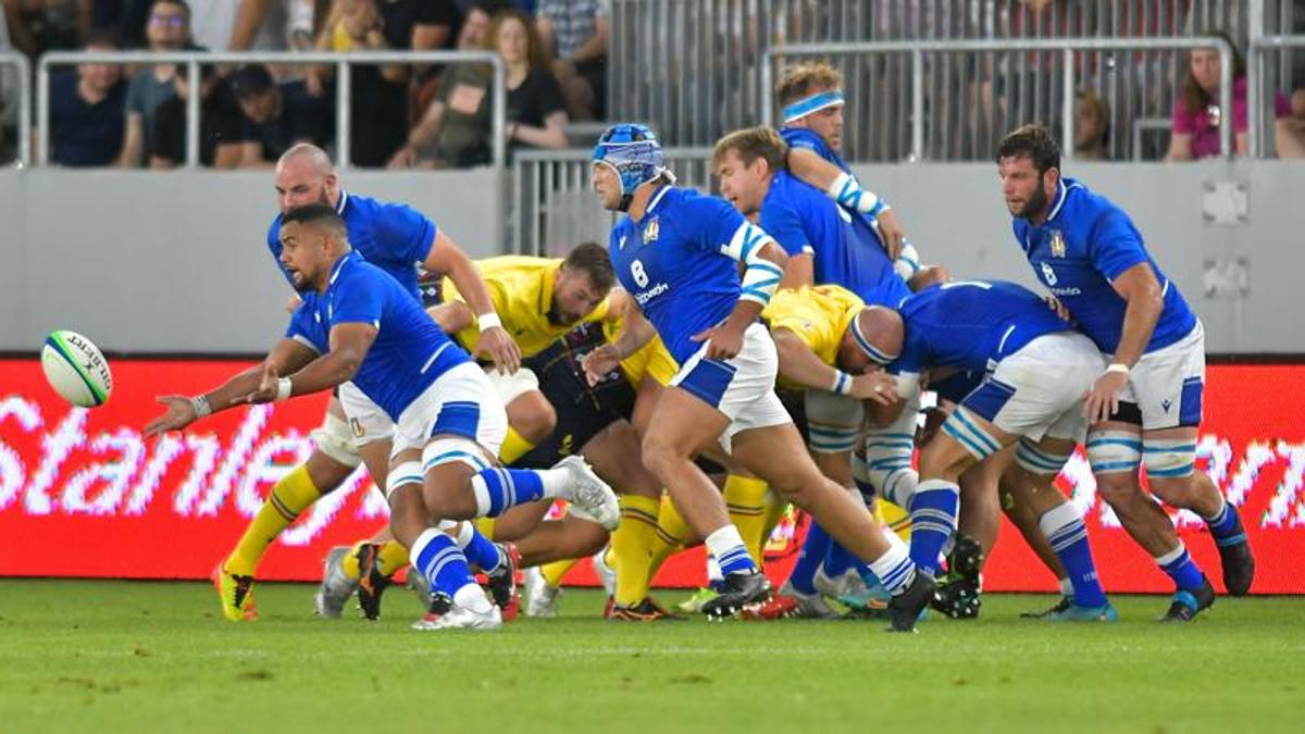 imagine meci rugby italia romania