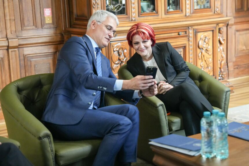 Lia Olguţa Vasilescu l-a primit pe ministrul Dragoş Pîslaru