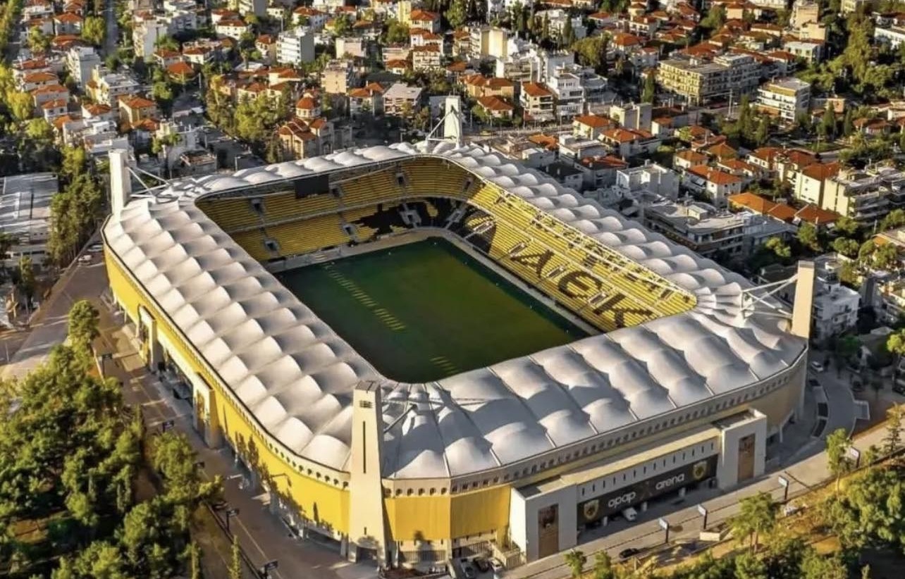 stadion AEK Atena adversara celor de la Universitatea Craiova