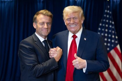 Emmanuel Macron și Donald Trump. Foto: Facebook/ The White House