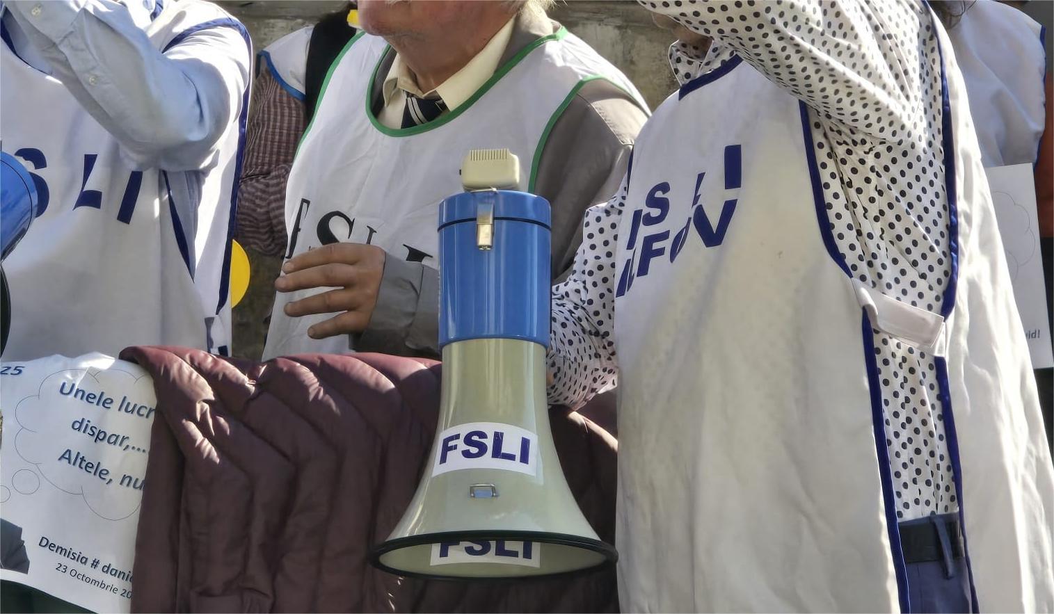 Protest în Educație: Profesorii și studenții la Guvern. Foto: Fsli Romania