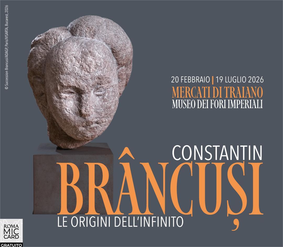 Brâncuși la Roma. Foto: Facebook/ Mercati di Traiano - Museo dei Fori Imperiali