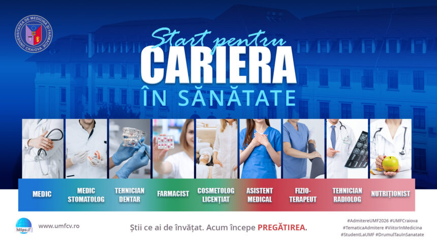 Admitere 2026 la UMF Craiova: calendar și bibliografie