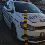 Autospecială de Poliție acroșată într-o urmărire la Vaideeni