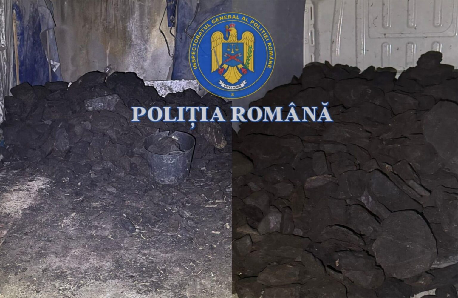2 tone de cărbune, confiscate de polițiștii doljeni