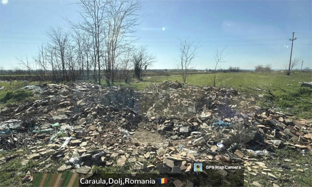 Dezastru ecologic la Caraula. Foto: Facebook/Garda de Mediu Dolj