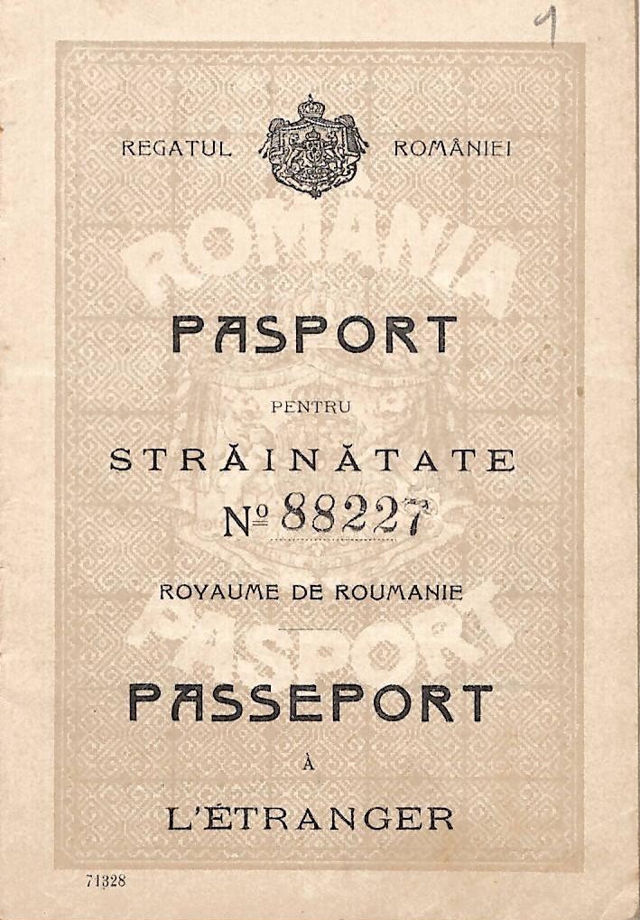 Pașaport istoric emis de Prefectura Dolj în 1914. Foto: Arhivele Nationale ale Romaniei