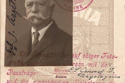 Pașaport istoric emis de Prefectura Dolj în 1914. Foto: Arhivele Nationale ale Romaniei