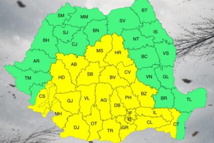 Administrația Națională de Meteorologie anunță COD galben de vânt și ploi în Oltenia