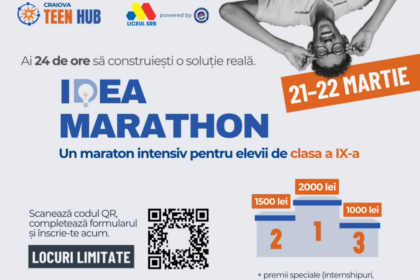 CRAIOVA TEEN HUB – IDEA MARATHON: 24 DE ORE DE INSPIRAȚIE ȘI INOVAȚIE PENTRU ELEVII DIN CRAIOVA