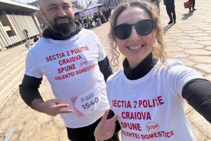 Craiova: Polițiștii au alergat la Crosul AMiCUS 2026