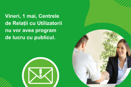Program 1 mai 2026 - Centrele de Relații cu Utilizatorii Distribuție Oltenia
