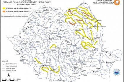 Cod galben de inundații pe râurile din Oltenia