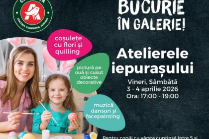 Atelierele Iepurașului aduc bucuria sărbătorilor în Centrul Comercial Auchan Craiovița