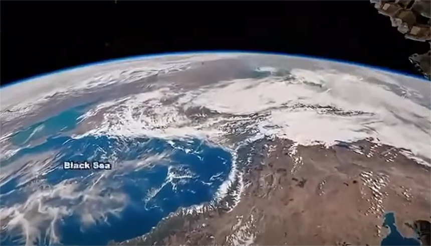 Marea Neagră, văzută din spațiu. Foto: captură video
