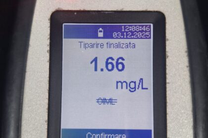 Gorj: Șofer cu alcoolemie record, reținut de poliție