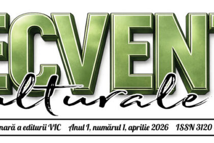 Logo for the Romanian magazine 'Secvente culturale' featuring a bold green 3D title, a cursive subtitle, and publication/ISSN text.