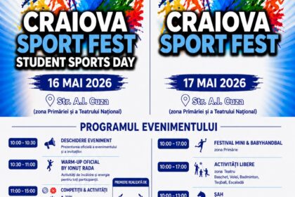 UCv organizează „Student Sports Day”, în cadrul Craiova Sport Fest 2026