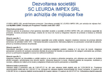 Front page of a Romanian press release with three logos at the top, date 13.05.2026, and the title about finalizing the project.